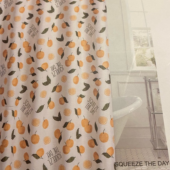 🍊RAE DUNN citrus fabric shower curtain, Blessed design, NWT, original packaging - Picture 13 of 15